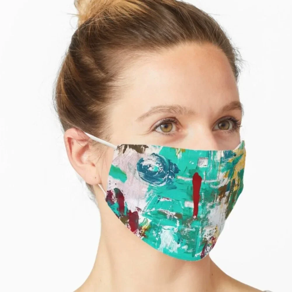 3-pack Redbubble face masks, artwork by Noora Elkoussy